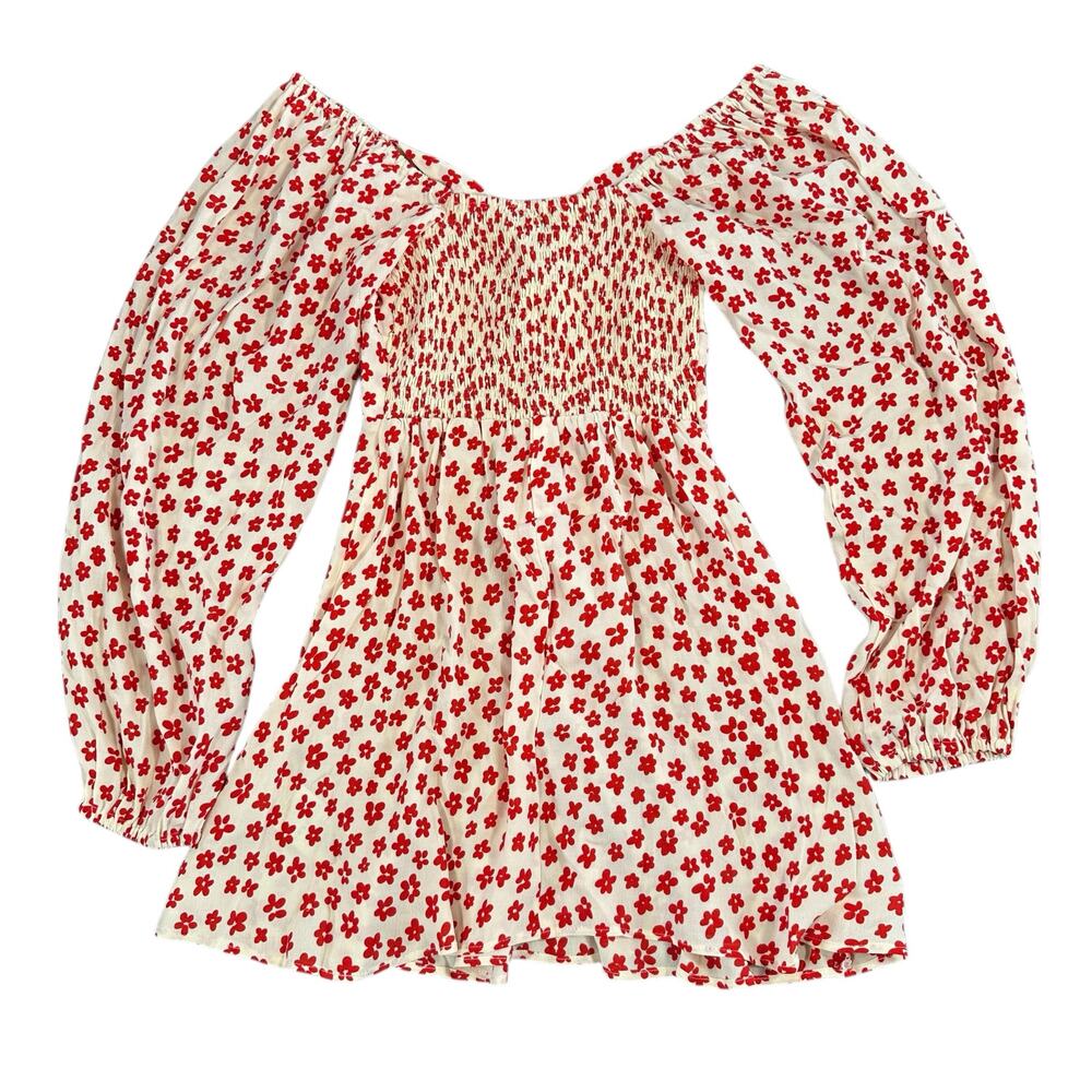 Faithfull The Brand Amias Floral Mini Dress Size 10 - Picture 3 of 8